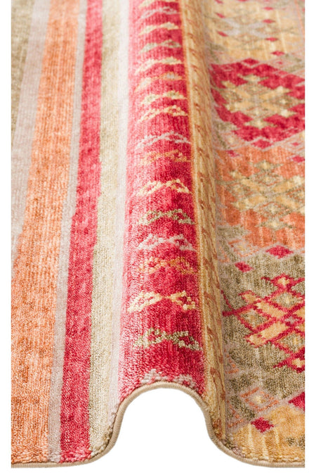 Eko Hali Zara ZR 12 Red Autumn is a special loom rug shaped by the intensive handiwork of women from Usak. - MALLTURK