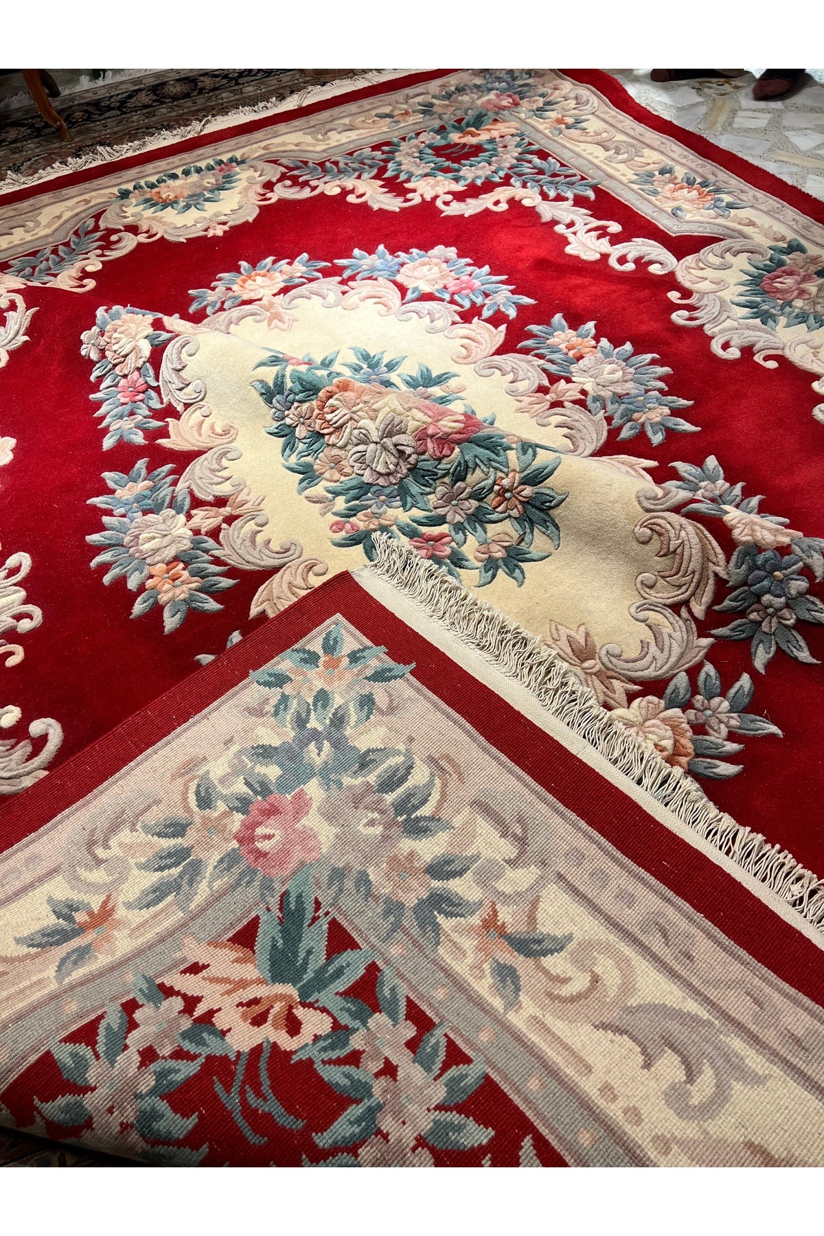 RD RAMAZAN DAG Hand Rug Art Hand-Woven Embossed Chinese Rug Red Color Size 320x245 - MALLTURK