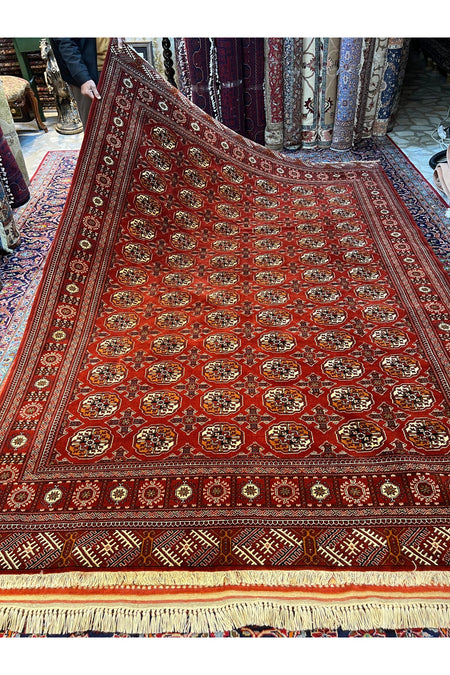 RD RAMAZAN DAG Hand Rug Art Hand-Woven Iranian Buhara Rug Wool Weave KokBoya Size 300x200