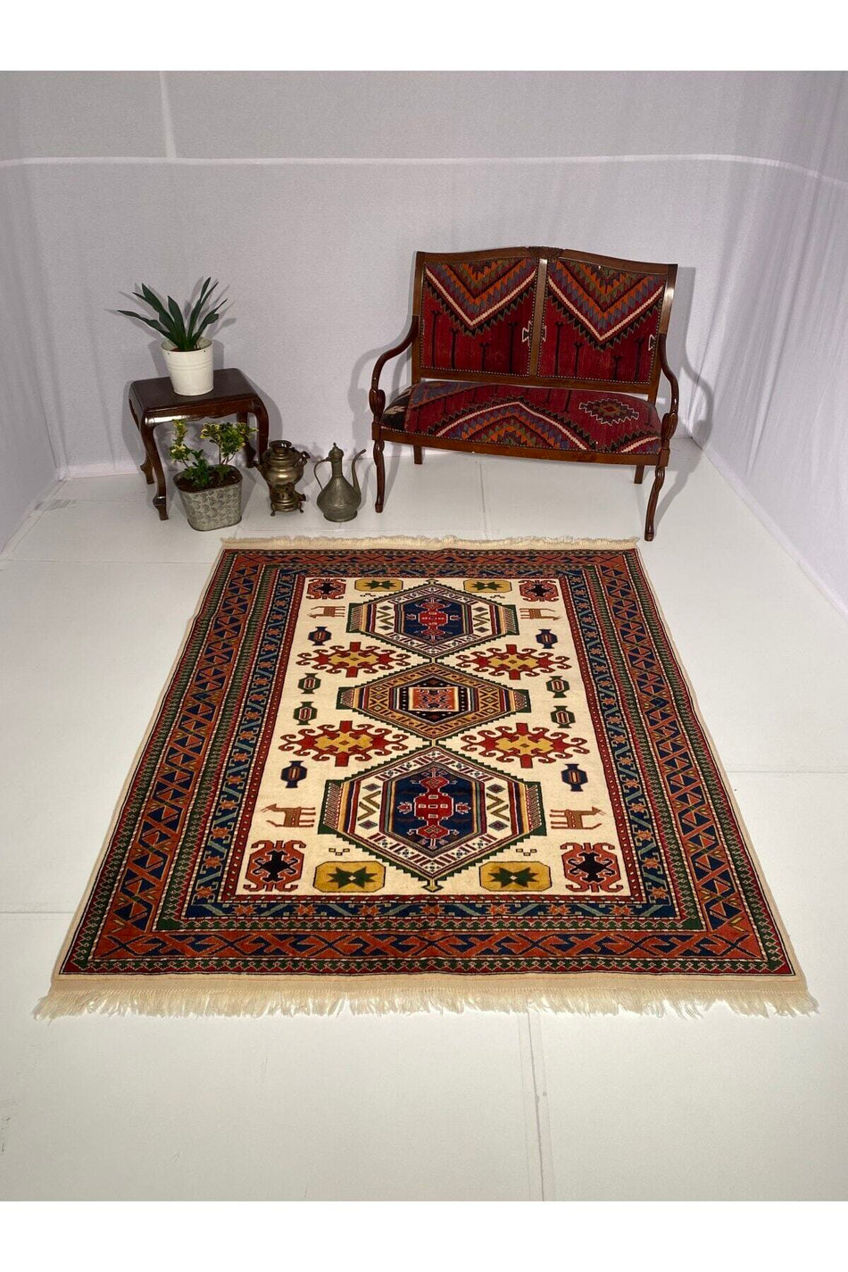 Sirvan CARPET Handwoven Antique yoruk Carpet - 170 x 191 - MALLTURK