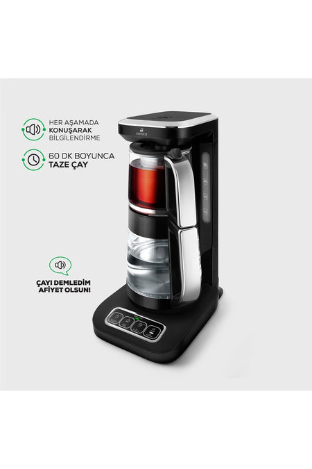 Karaca Tea Lover Robotea Pro 4 in 1 Talking Tea Maker, Water Heater, Filter Coffee Maker - MALLTURK