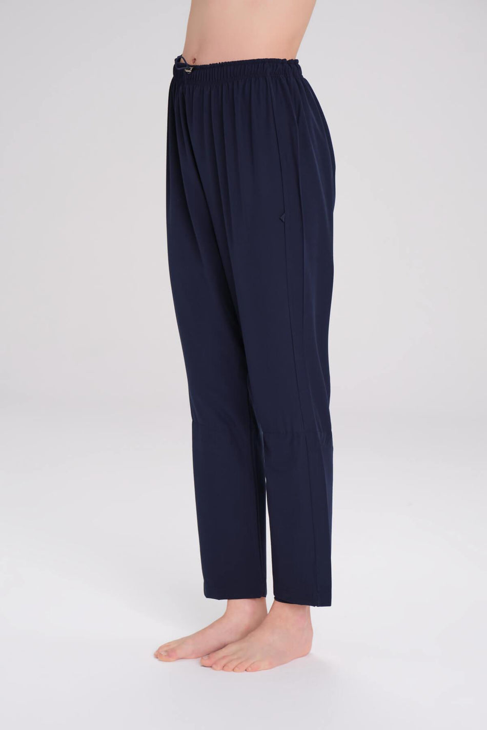 Hasema Flexible Woven Navy Blue Anti-Painting Swim Pants with Leggings 3087 - MALLTURK