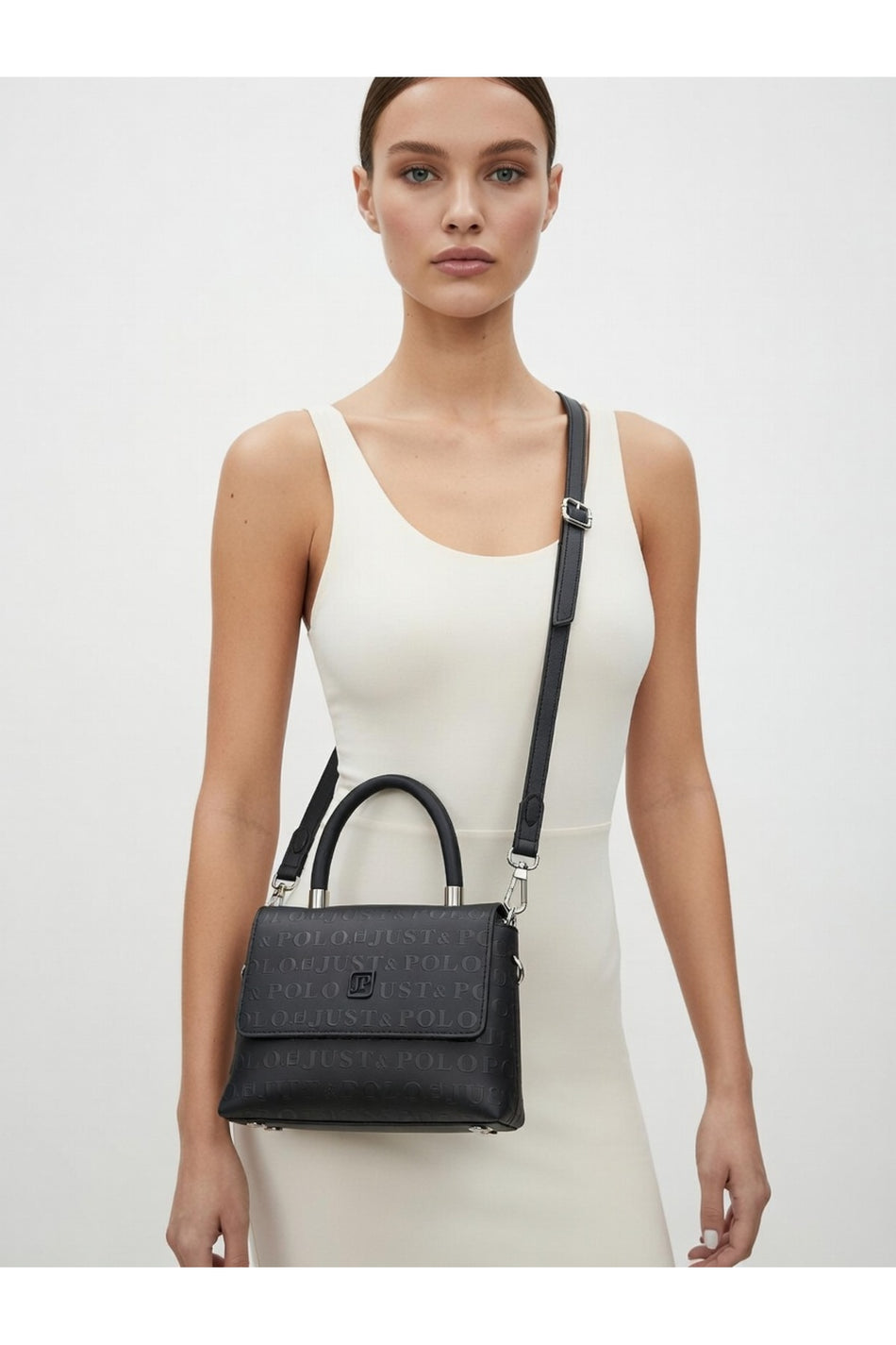 Just Polo Women's Hand and Shoulder Bag Cream - MALLTURK