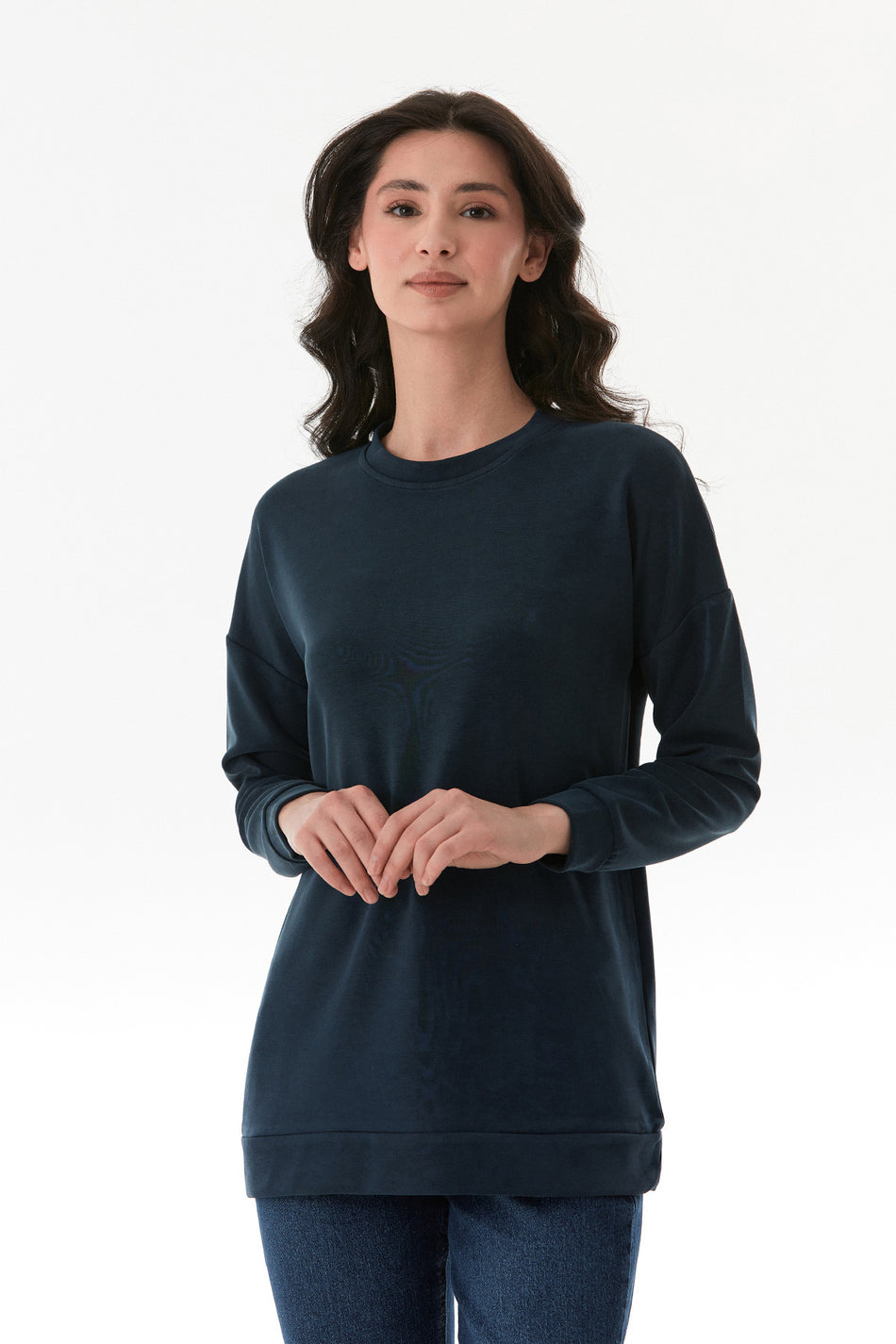 Basic Crew Neck Modal Tunic