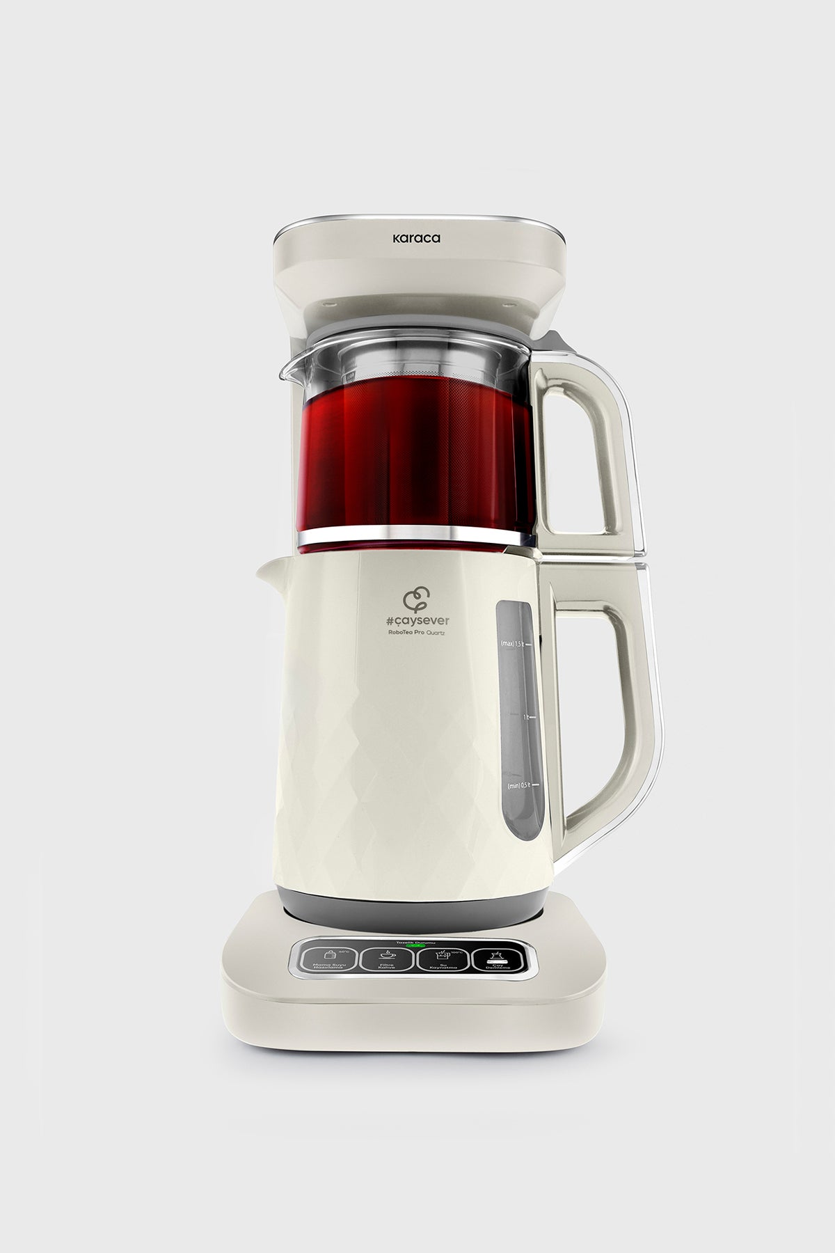 Karaca Tea Lover Robotea Pro Quartz 4 in 1 Talking Tea Maker Creamy - MALLTURK