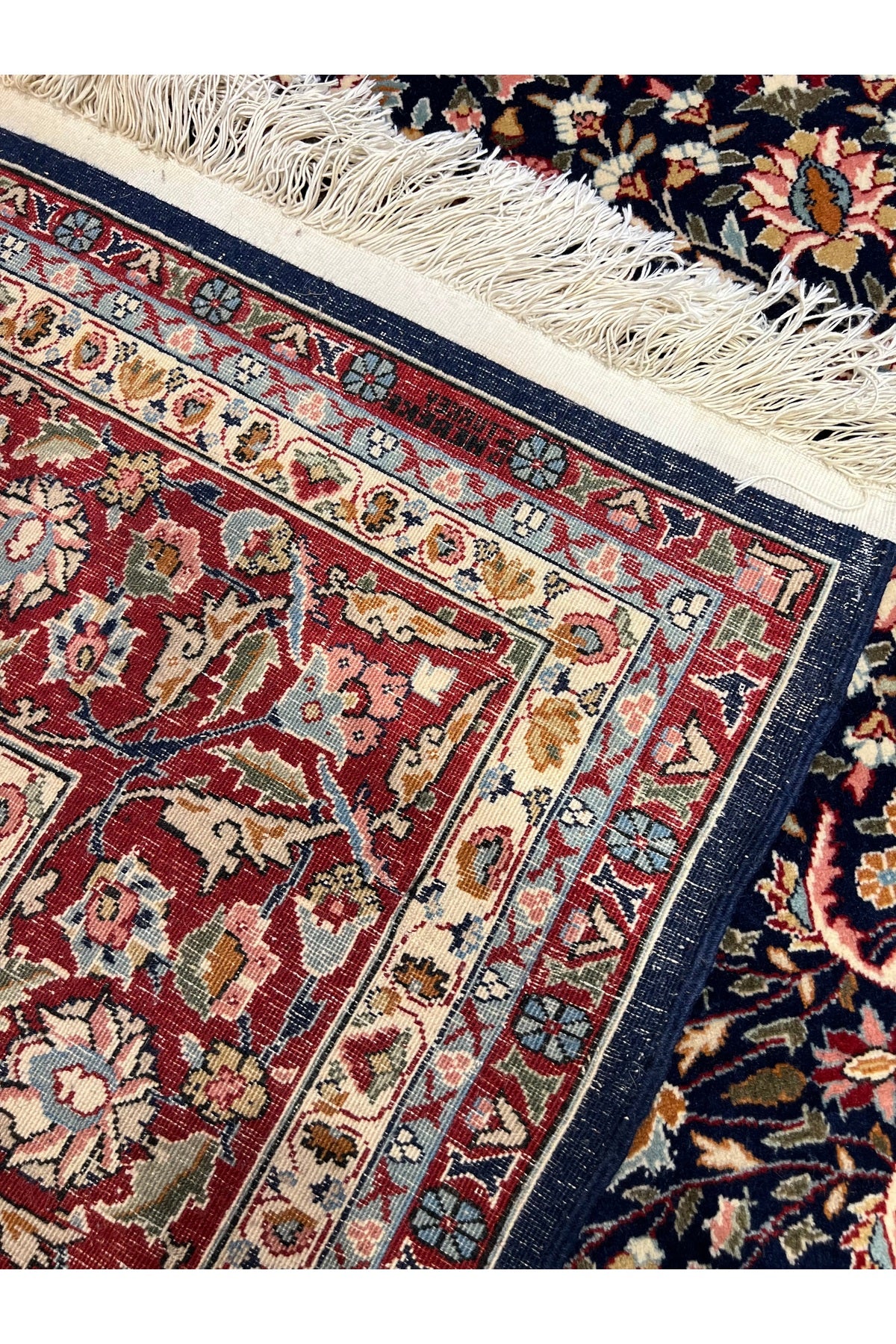 RD RAMAZAN DAG Hand Rug Art Hand-Woven Sumerbank Turkey Hereke Rug Signed Seven Mountains Flower Design Size 310x200 - MALLTURK