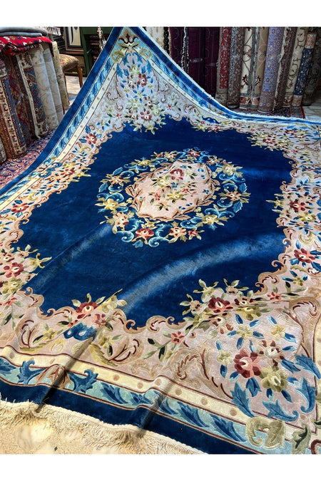 RD RAMAZAN DAG Hand Rug Art Hand-Woven Carved Chinese Silk Rug Premium Quality Size 365x270