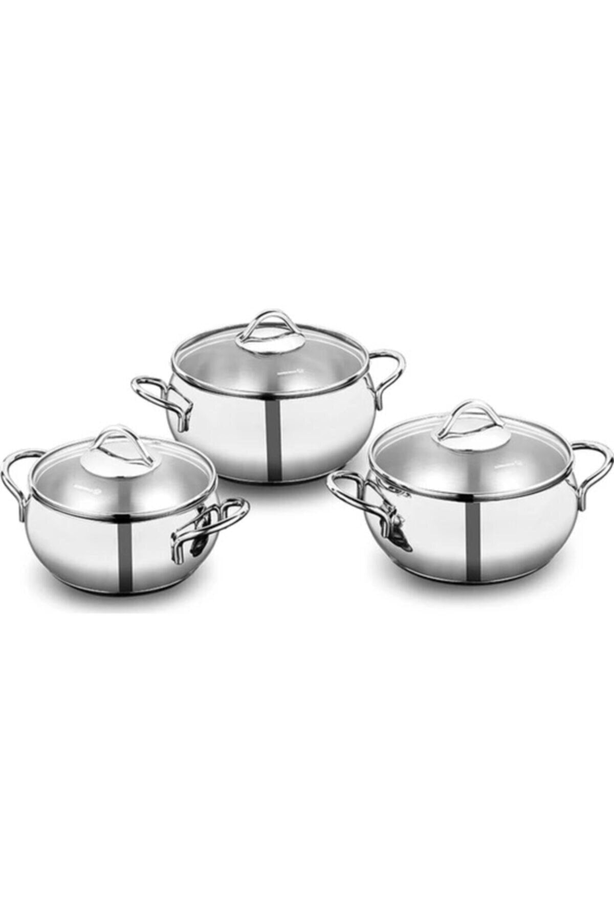 KORKMAZ Tombik Jr Takim 6 Piece 3'lu Cookware Set