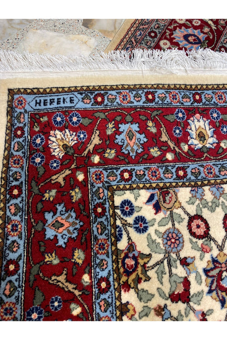 RD RAMAZAN DAG Hand Rug Art Hand-Woven Sumerbank Hereke Rug Lalezar Design Size 250x153