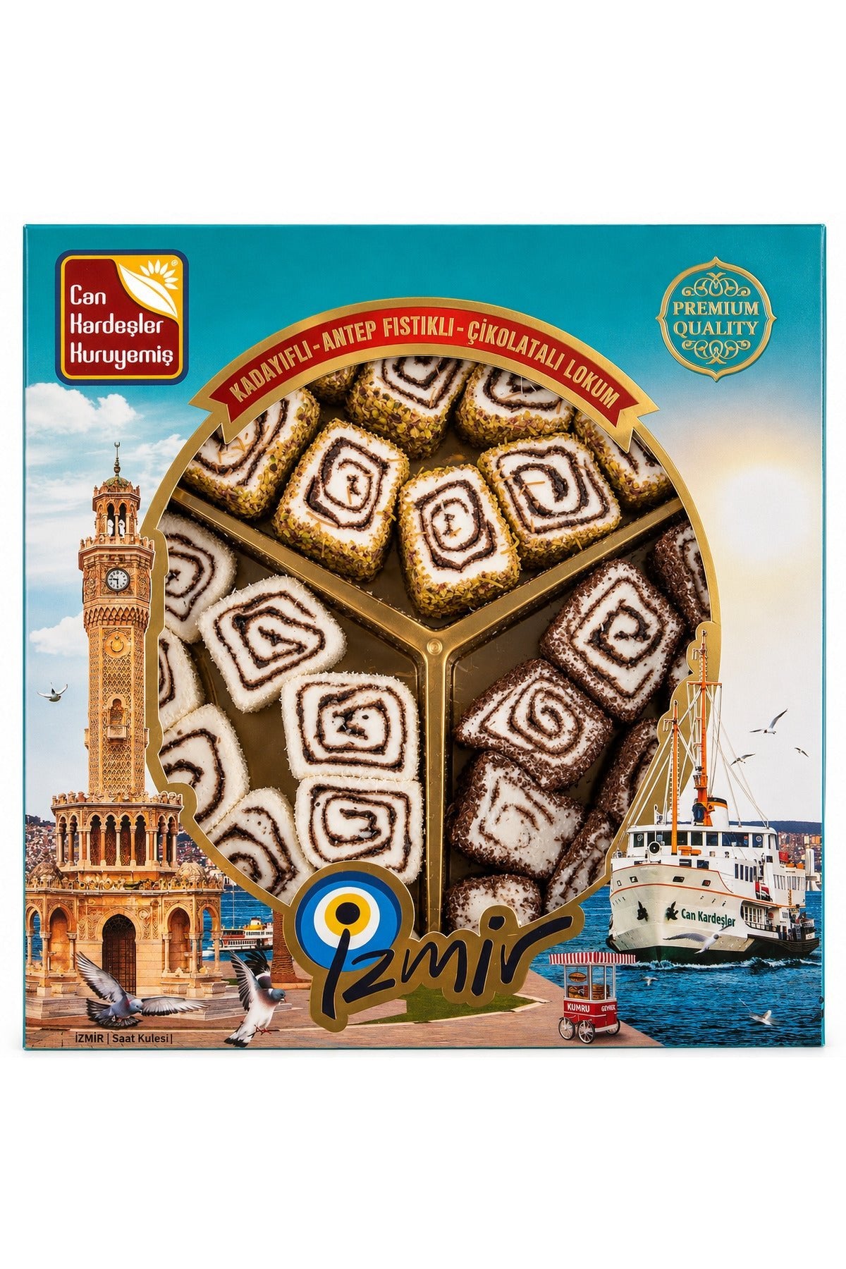 Can Kardesler Kuruyemis special Rolled Turkish Delight 450 g Pack - MALLTURK