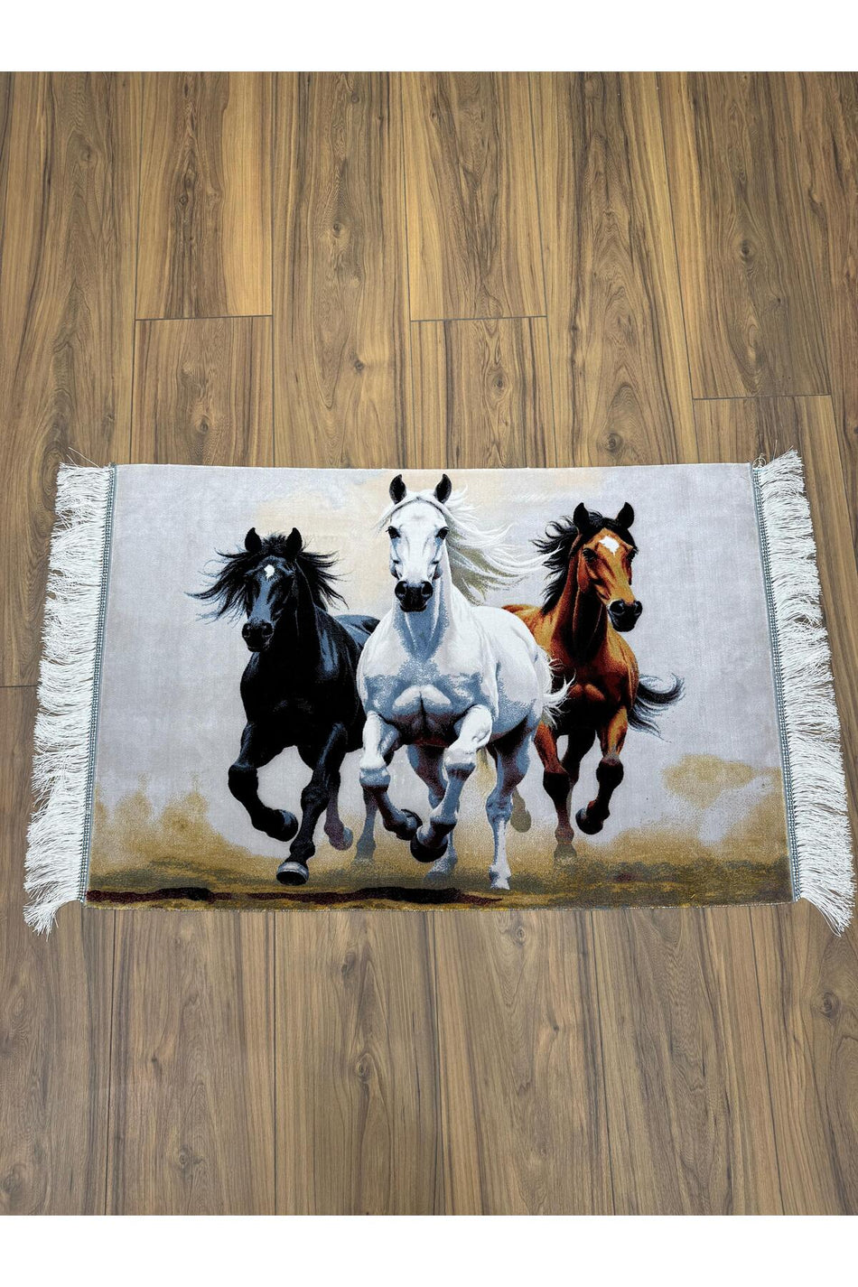 Nesem Rug Boutique Hand-Woven Iranian Silk KA310 Wall Rug Silk Fringe