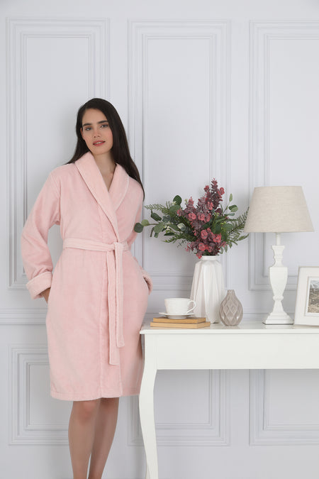 Ozdilek Sadem Organic Acacia Shawl Collar Bathrobe - MALLTURK