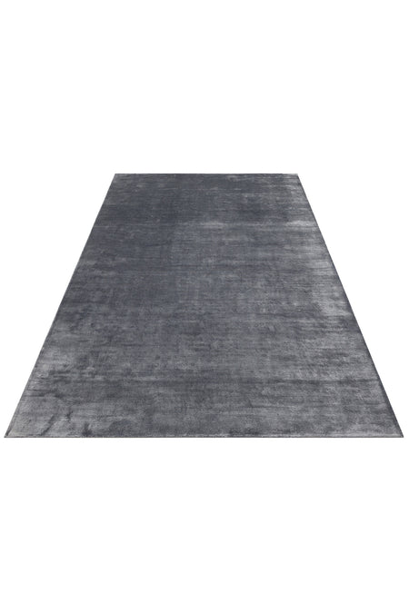 Vog Hali Alure Black Handwoven Pure Bamboo Rug Luxury Soft Minimalist Modern Living Room and Lounge Rug - MALLTURK