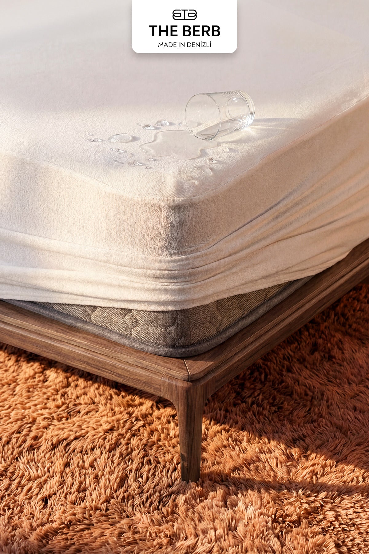 The Berb Waterproof Cotton Fitted Mattress Protector - MALLTURK
