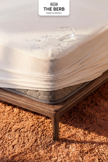 The Berb Waterproof Cotton Fitted Mattress Protector - MALLTURK