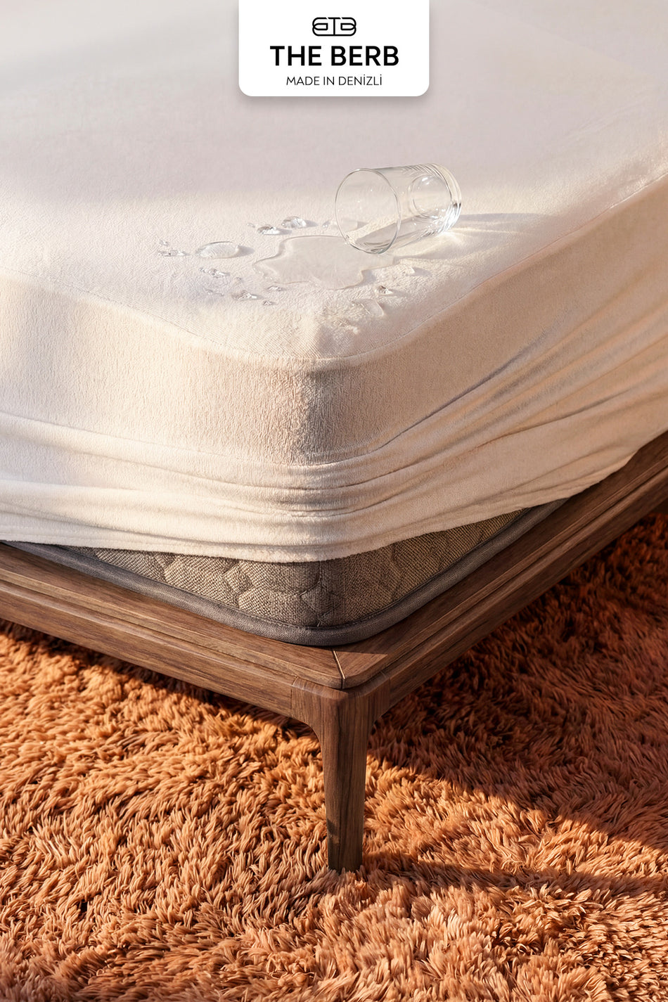 The Berb Waterproof Cotton Fitted Mattress Protector - MALLTURK