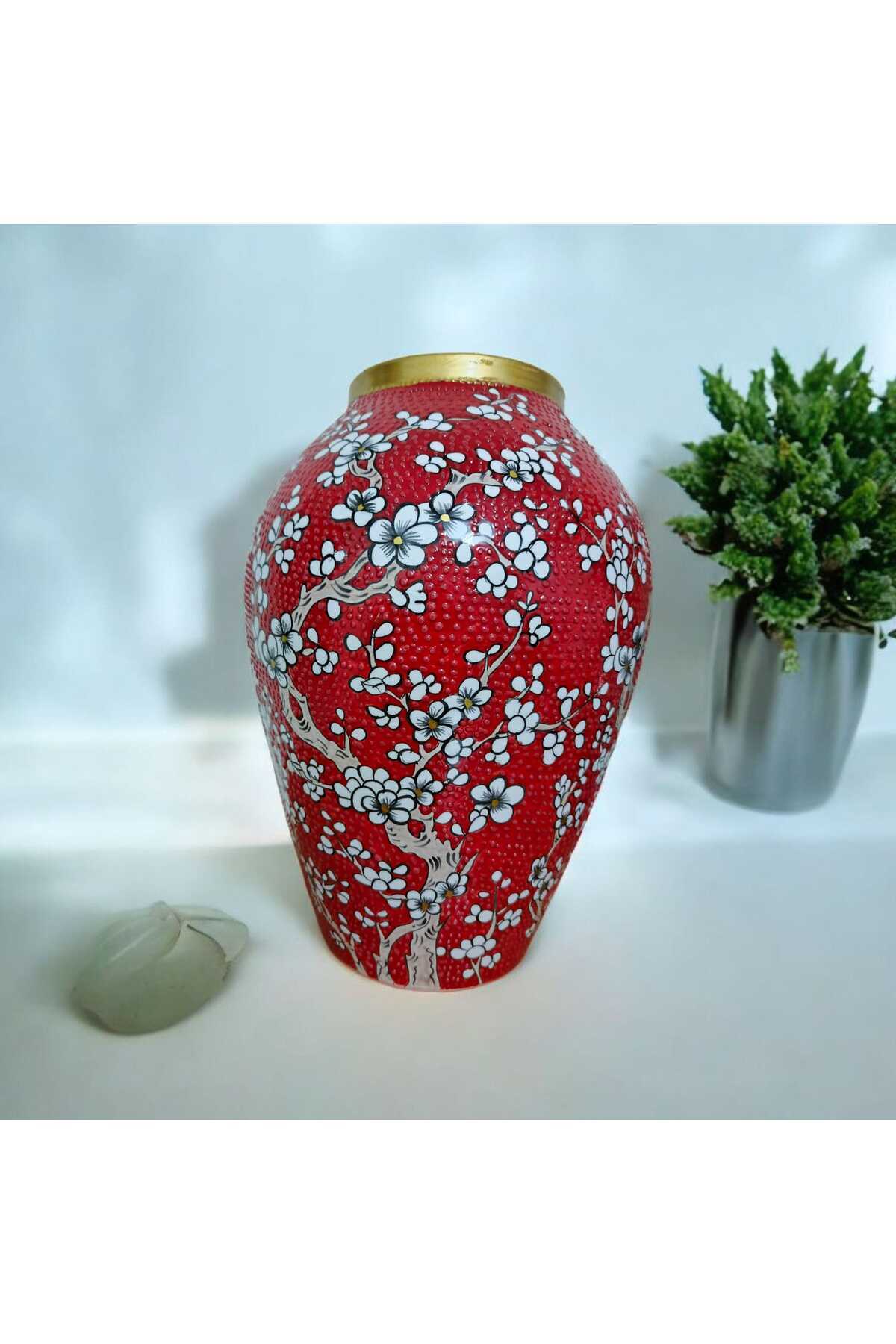 Sema Cini Handmade 30 cm Modern Design Ceramic Vase - MALLTURK
