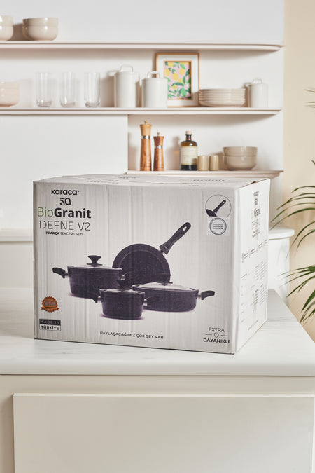 Karaca Defne Biogranit V2 7 Piece Cookware Set - MALLTURK