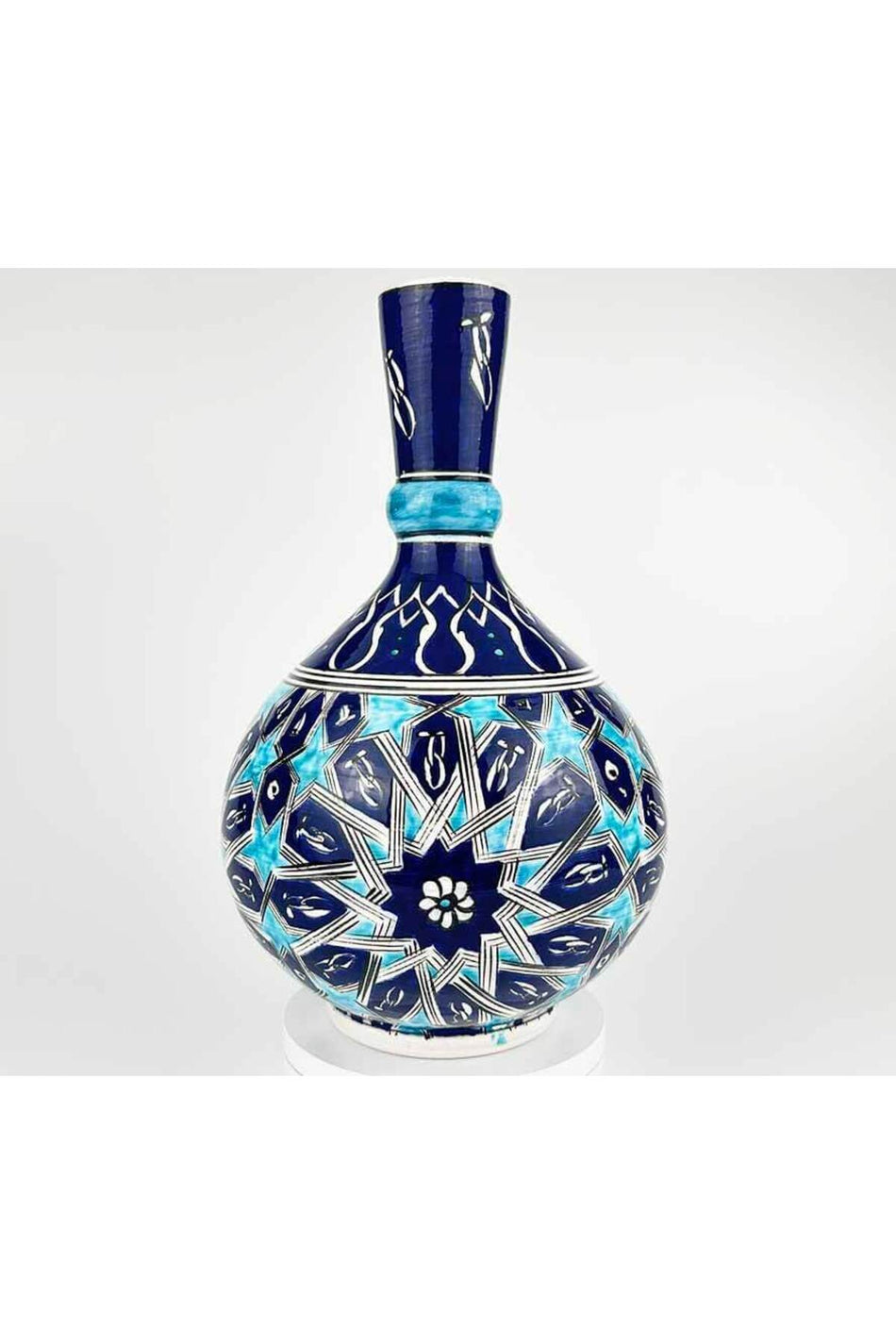 Cini Evi VIP Gift: Iznik Tile Vase with Seljuk Star Motif - MALLTURK
