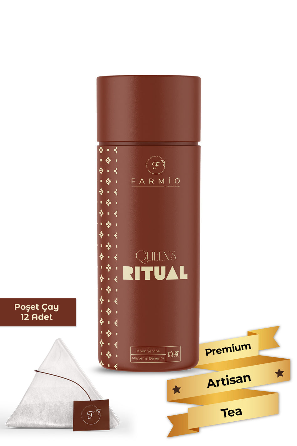 FARMIO QUEEN’S RiTUAL – 12 Sachets - Japanese Sencha Blend – Fruity Experience