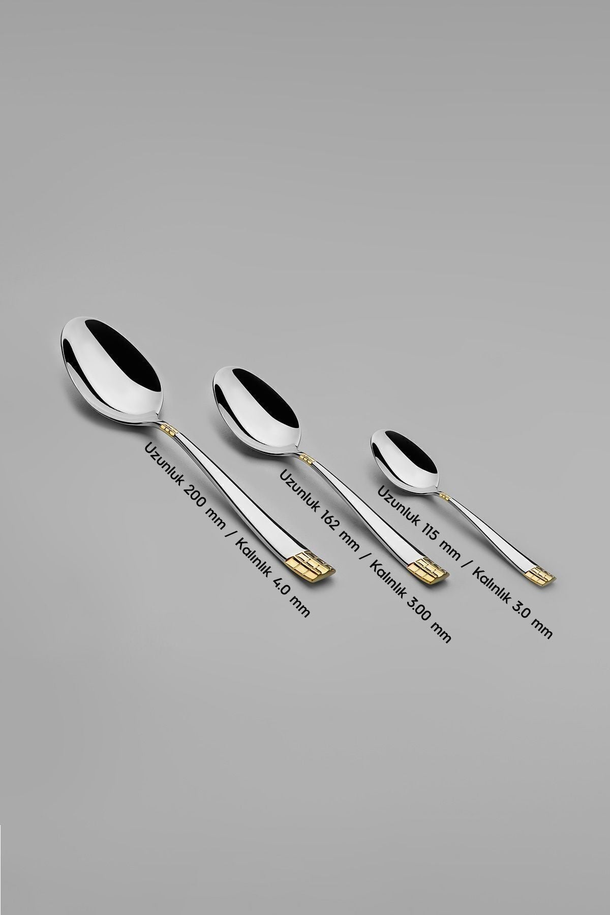 Nehir didim altin Plain 12 Place Setting 84 Piece deri Boxed Flatware Set - MALLTURK