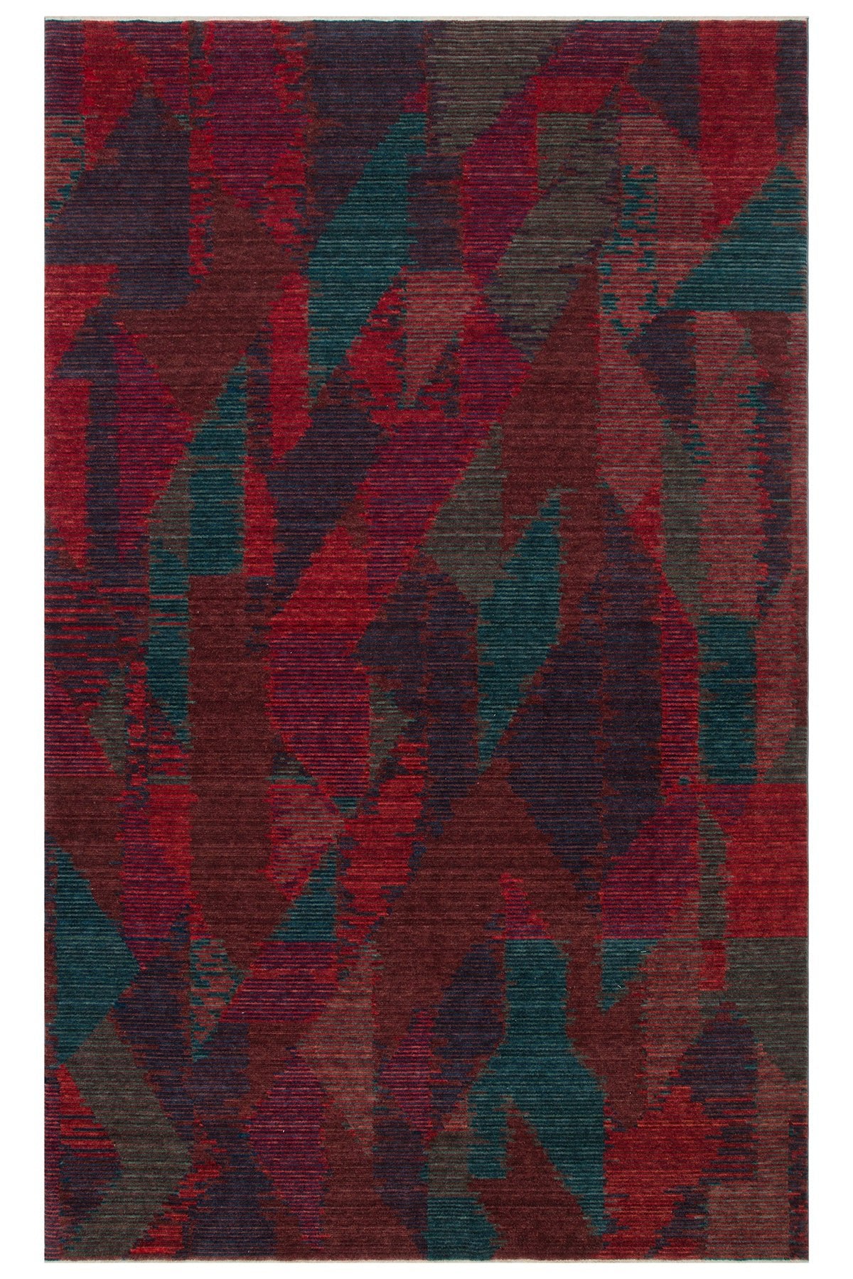 Nesem Hali Boutique EKO Hali Otto TT 02 Berry Non-shedding, Hand-Made on Special Looms Black Loom Carpet - MALLTURK