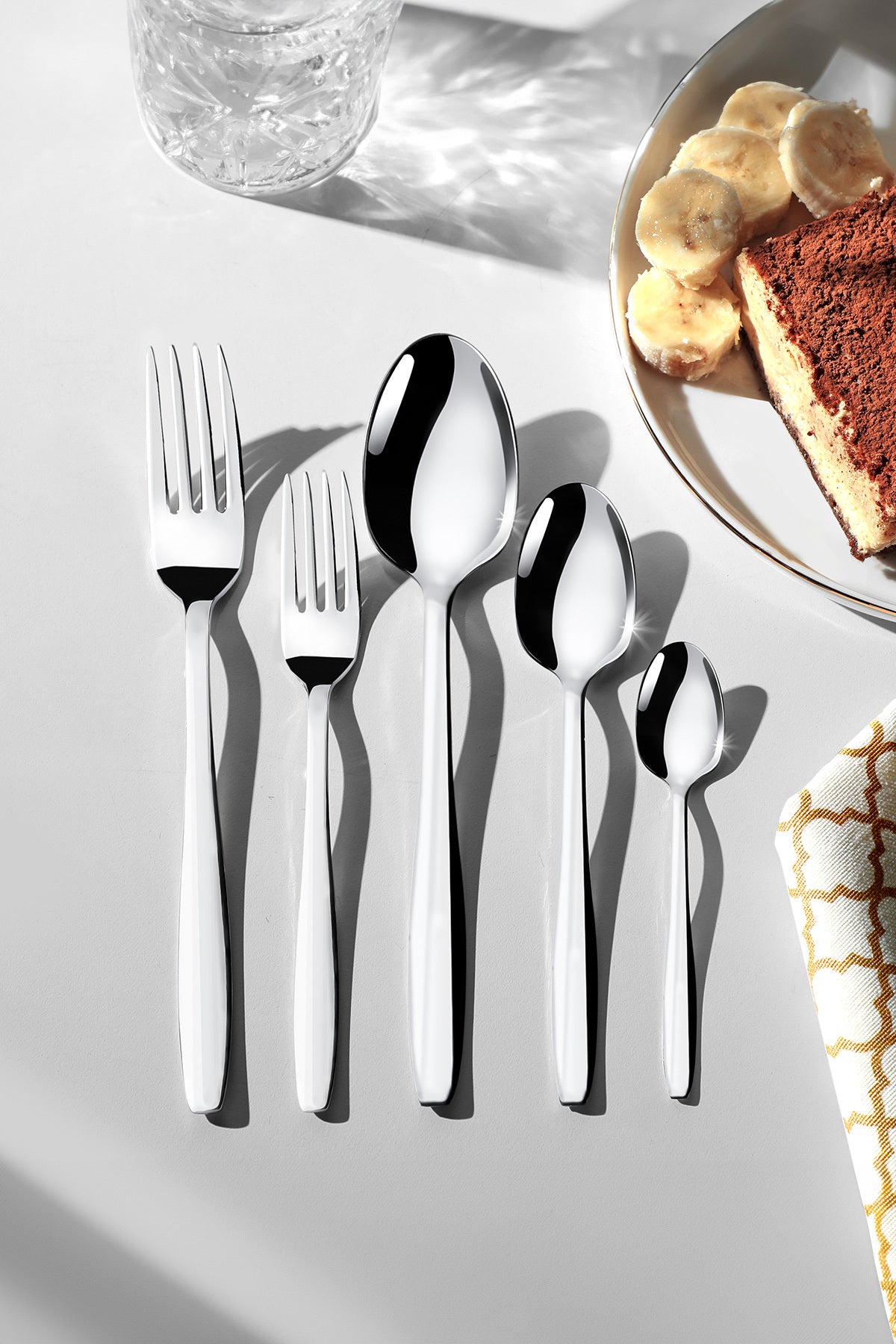 Nehir sahra Plain 6 Place Setting 30 Piece Fork Spoon Set - MALLTURK