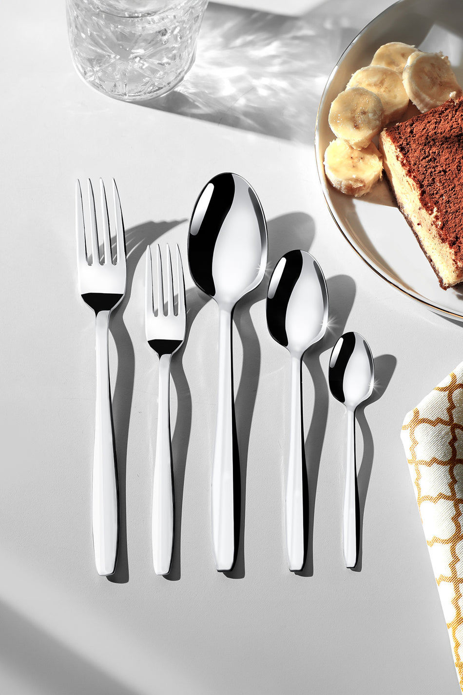 Nehir sahra Plain 6 Place Setting 30 Piece Fork Spoon Set - MALLTURK