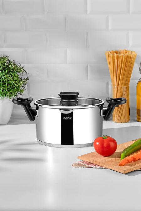 Nehir Napoli Suzgec with Lid Fonksiyonel Stock Pot - MALLTURK