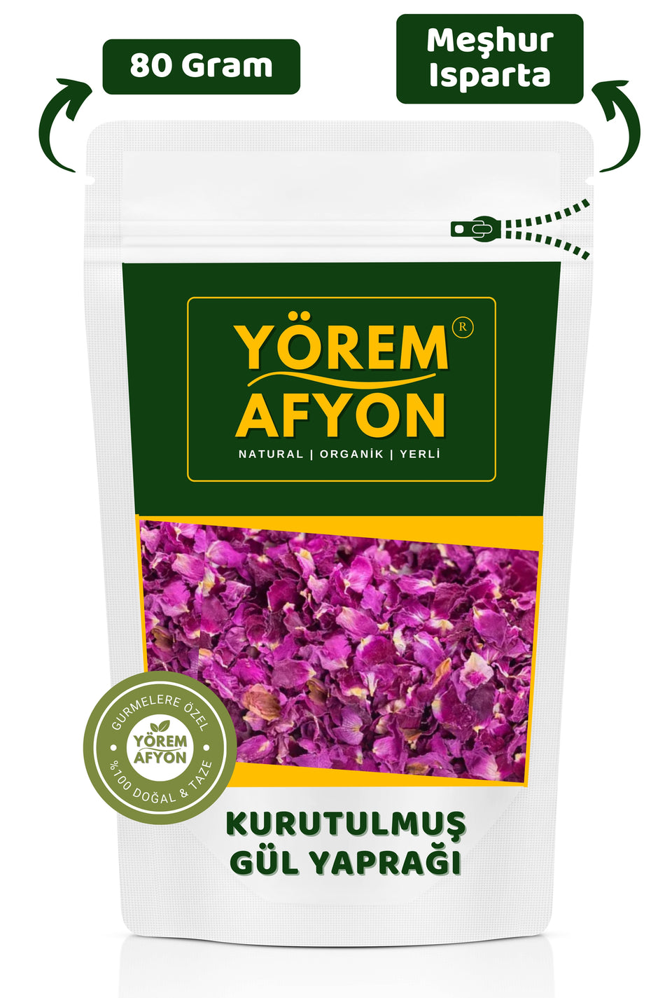 Gulcehre berühmte getrocknete Rosenblätter aus der Region Isparta {Rose Odorata} | 80g