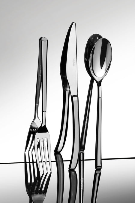 Nehir elegance Satin 12 Place Setting 84 Piece deri Boxed Flatware Set - MALLTURK