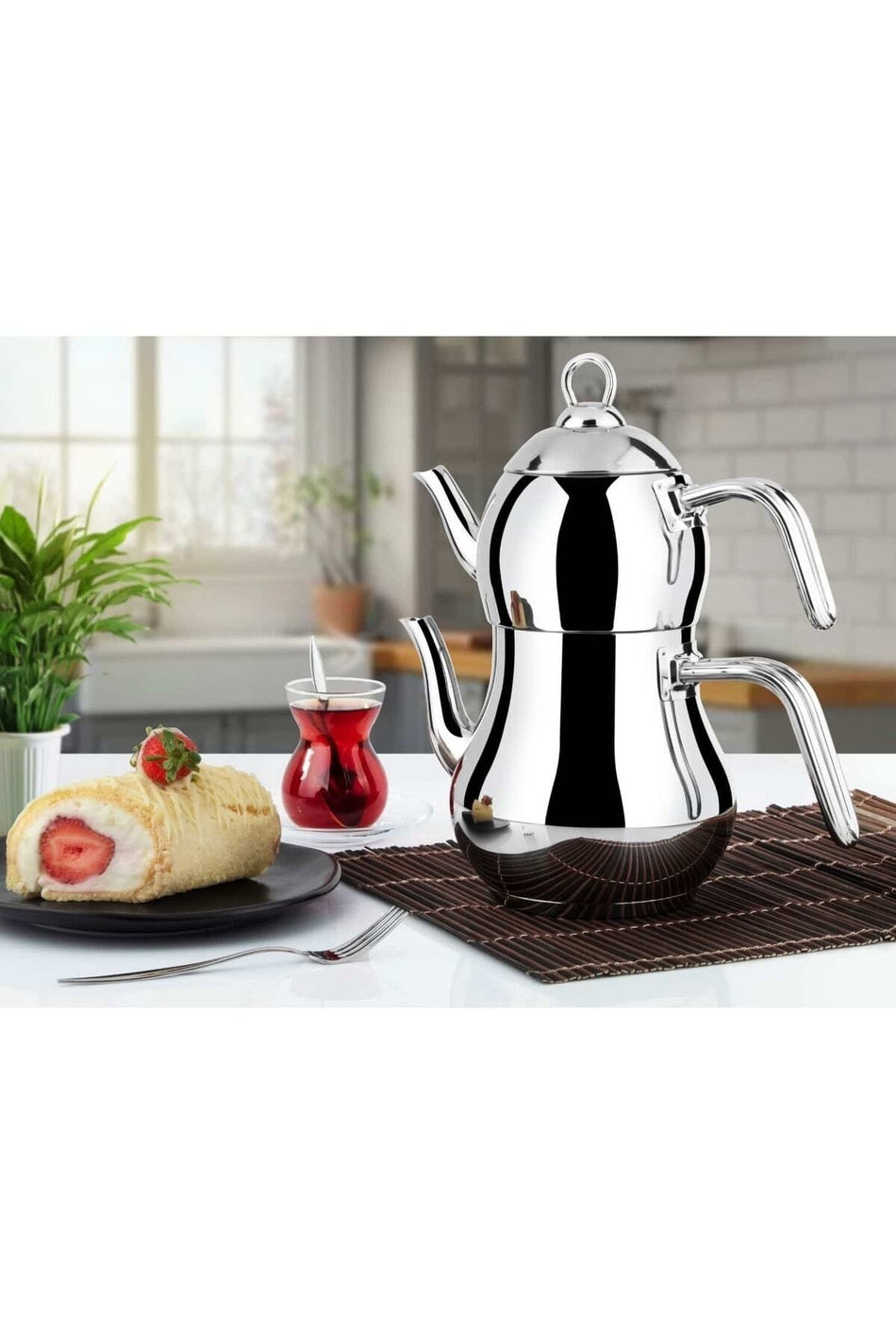 Lines sAHMERAN TEAPOT METAL HANDLE 10 NO MEGA SiZE - MALLTURK