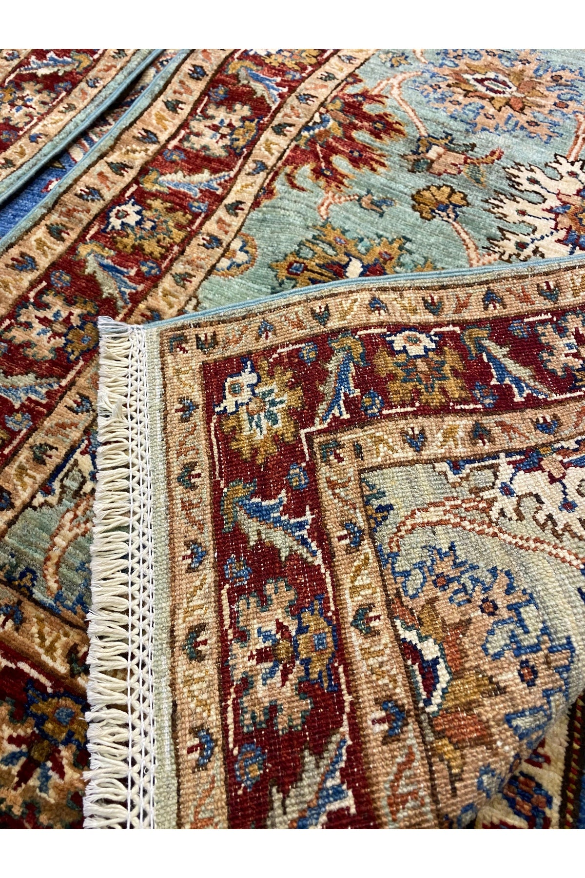 RD RAMAZAN DAG Hand Rug Art Hand-Woven Afghan Sirvan Birinci New Quality Cotton Base Wool Weave Natural Dye 3.80x85