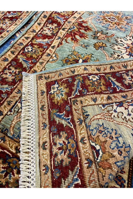 RD RAMAZAN DAG Hand Rug Art Hand-Woven Afghan Sirvan Birinci New Quality Cotton Base Wool Weave Natural Dye 3.80x85
