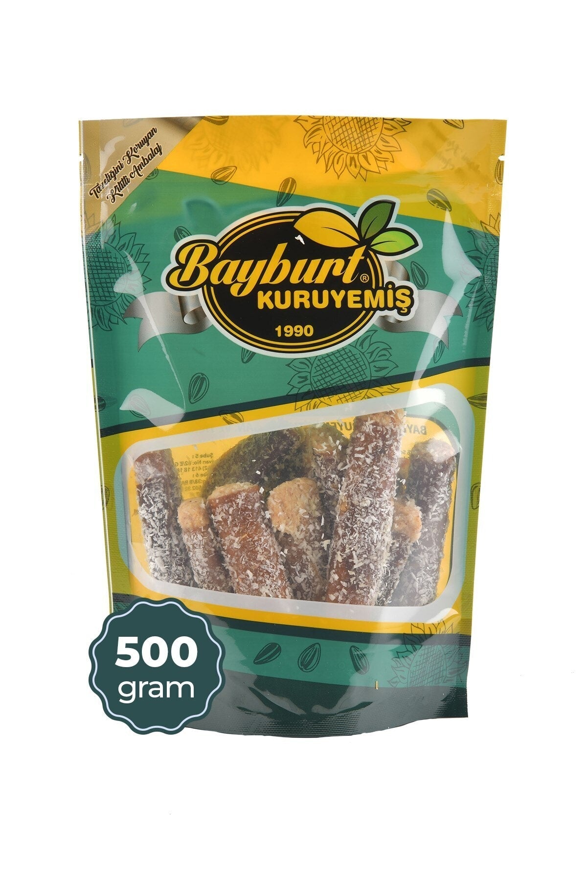 Bayburt Kuruyemis Coconut rulo Rolled 500 g - MALLTURK