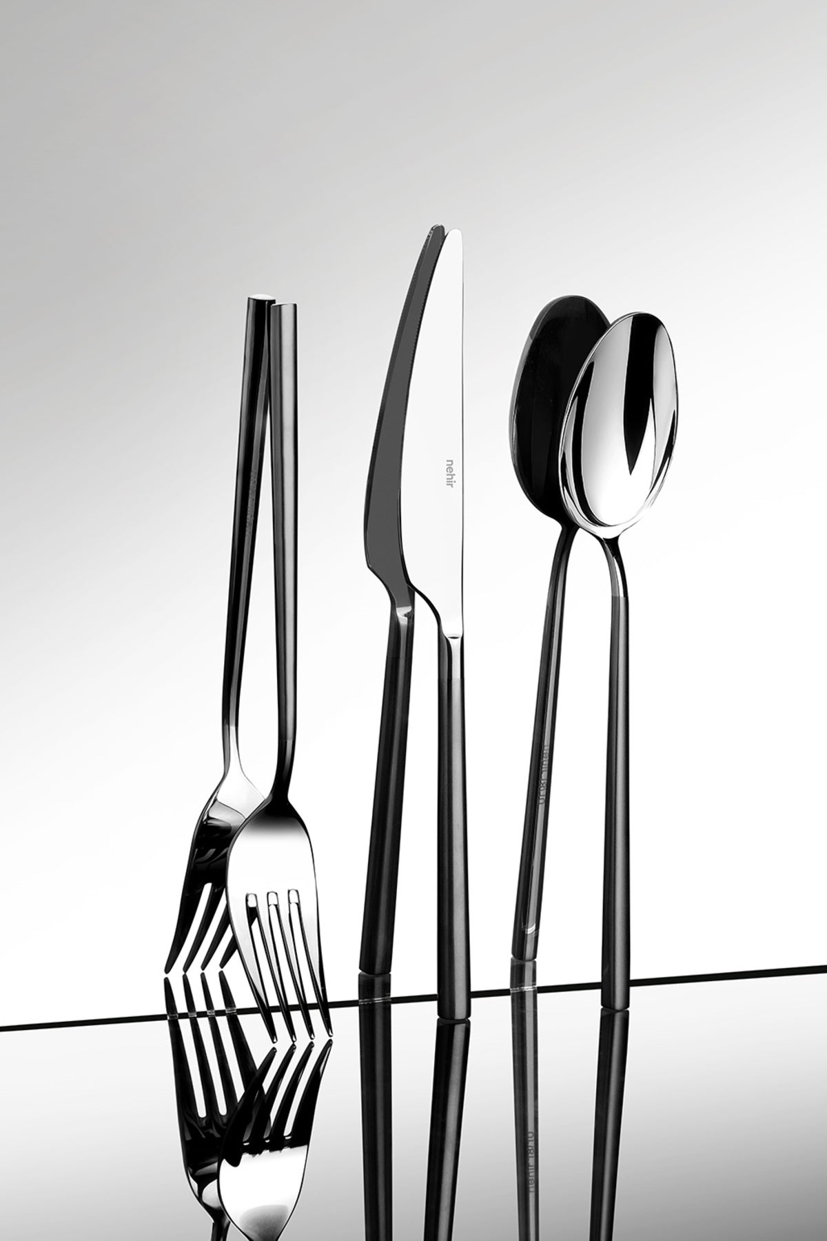 Nehir gloria Satin 12 Place Setting 72 Piece Boxed Flatware Set - MALLTURK