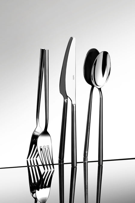 Nehir gloria Satin 12 Place Setting 72 Piece Boxed Flatware Set - MALLTURK