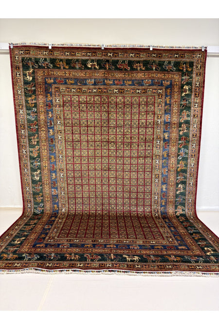 Afgan Rug Hand-Woven Pazyrek Design 100% Wool Natural Dye Elsanat Eseri - MALLTURK