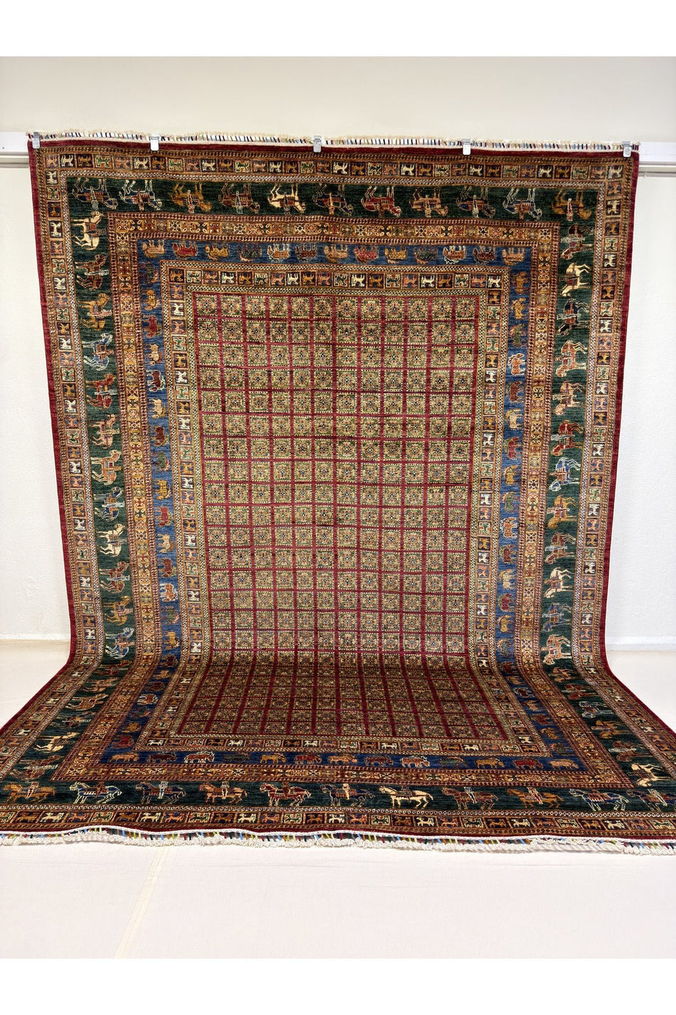 Afgan Rug Hand-Woven Pazyrek Design 100% Wool Natural Dye Elsanat Eseri - MALLTURK