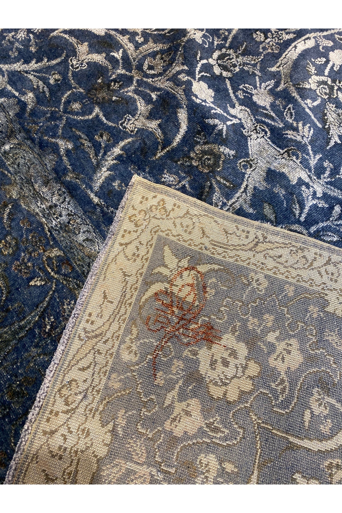 RD RAMAZAN DAG Hand Rug Art Hand-Woven Fine Rug Silk Weave Tughra Kumkapi Pattern 3.13x2.20 - MALLTURK