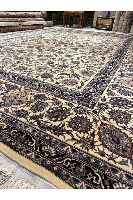 RD RAMAZAN DAG Hand Rug Art Hand-Woven Chinese Isfahan Rug Wool Weave Size 386x280 - MALLTURK
