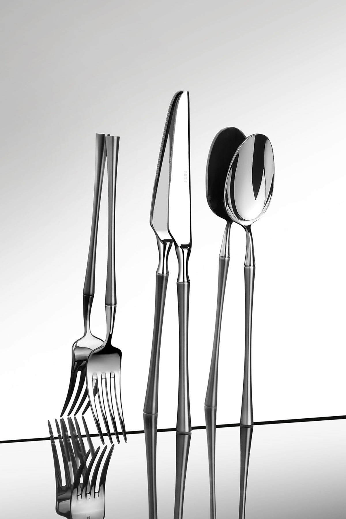 Nehir marbella Satin 12 Place Setting 72 Piece Boxed Flatware Set - MALLTURK