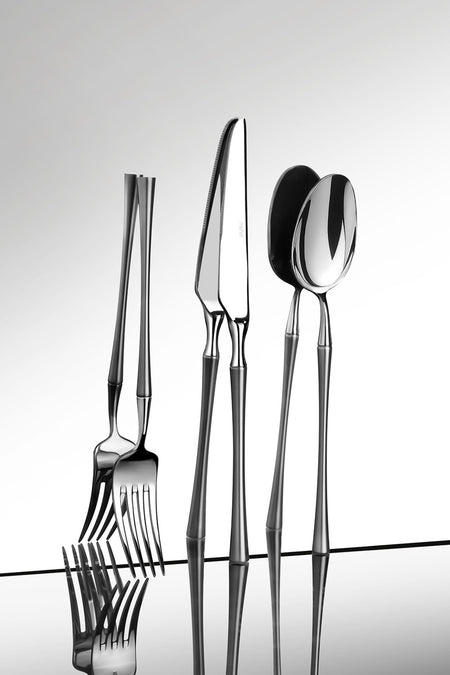 Nehir marbella Satin 12 Place Setting 72 Piece Boxed Flatware Set - MALLTURK