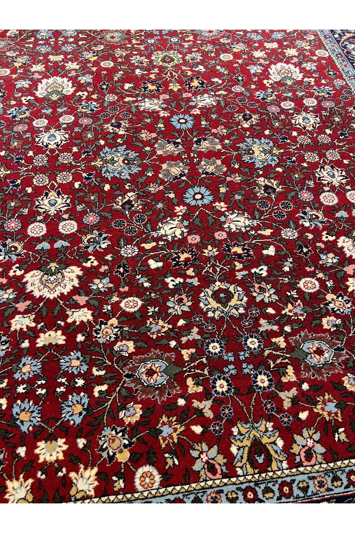 RD RAMAZAN DAG Hand Rug Art Hand-Woven Sumerbank Hereke Rug Signed Seven Mountains Flower Design Size 190x150 - MALLTURK