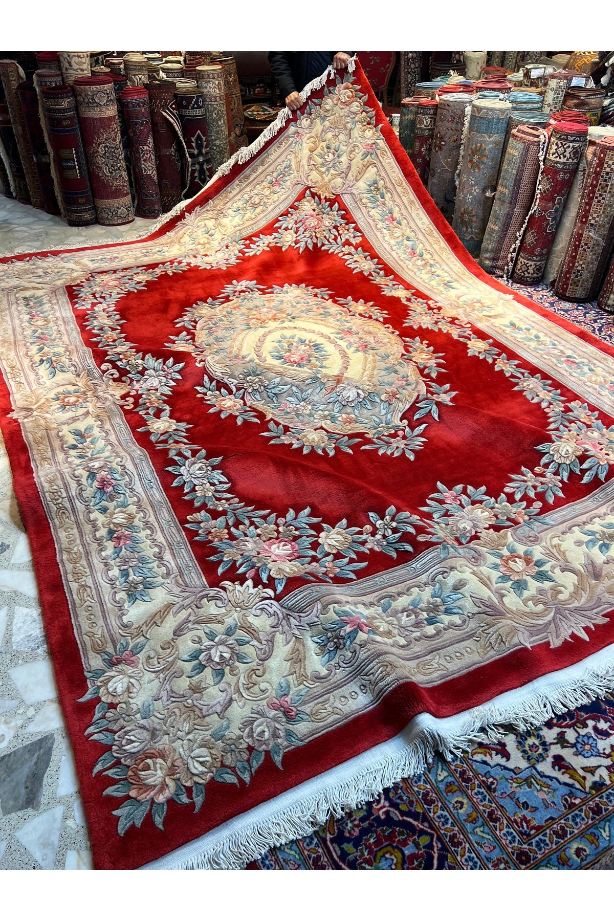 RD RAMAZAN DAG Hand Rug Art Hand-Woven Embossed Chinese Rug Premium Quality Exceptional Bir Urun Size 370x275 - MALLTURK
