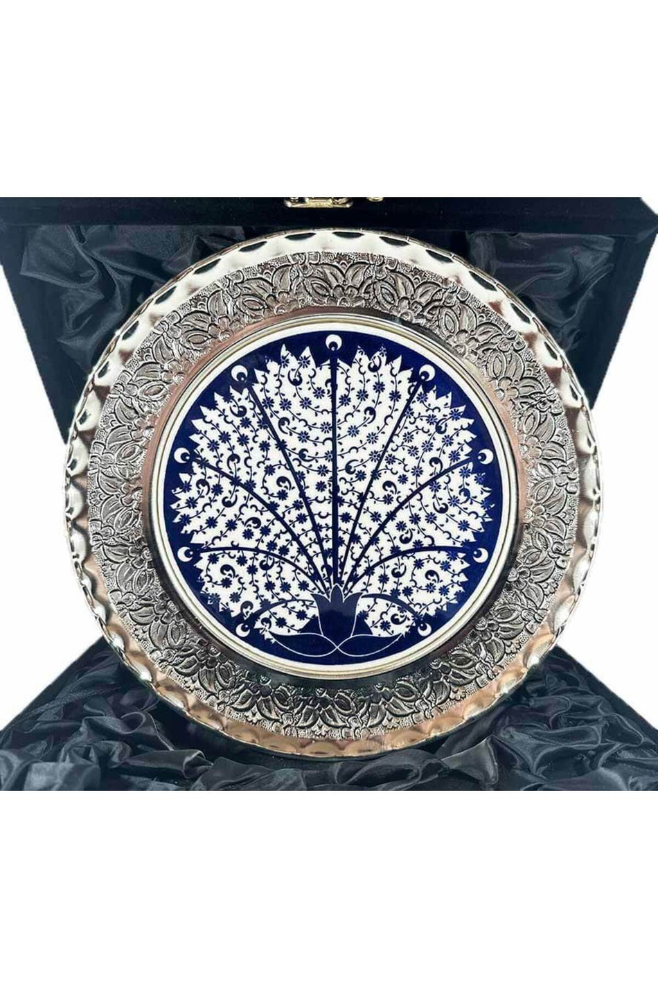 Cini Evi Halic Motif Silver Plate 25cm - MALLTURK