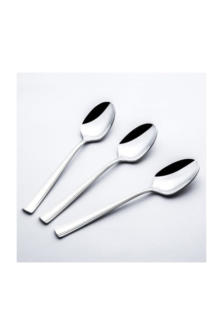 Nehir katre Plain 6 ad yemek Spoon Set 18 10 304 kalite - MALLTURK