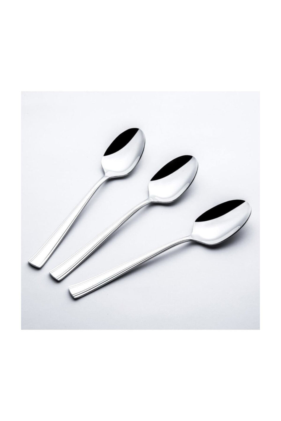 Nehir katre Plain 6 ad yemek Spoon Set 18 10 304 kalite - MALLTURK