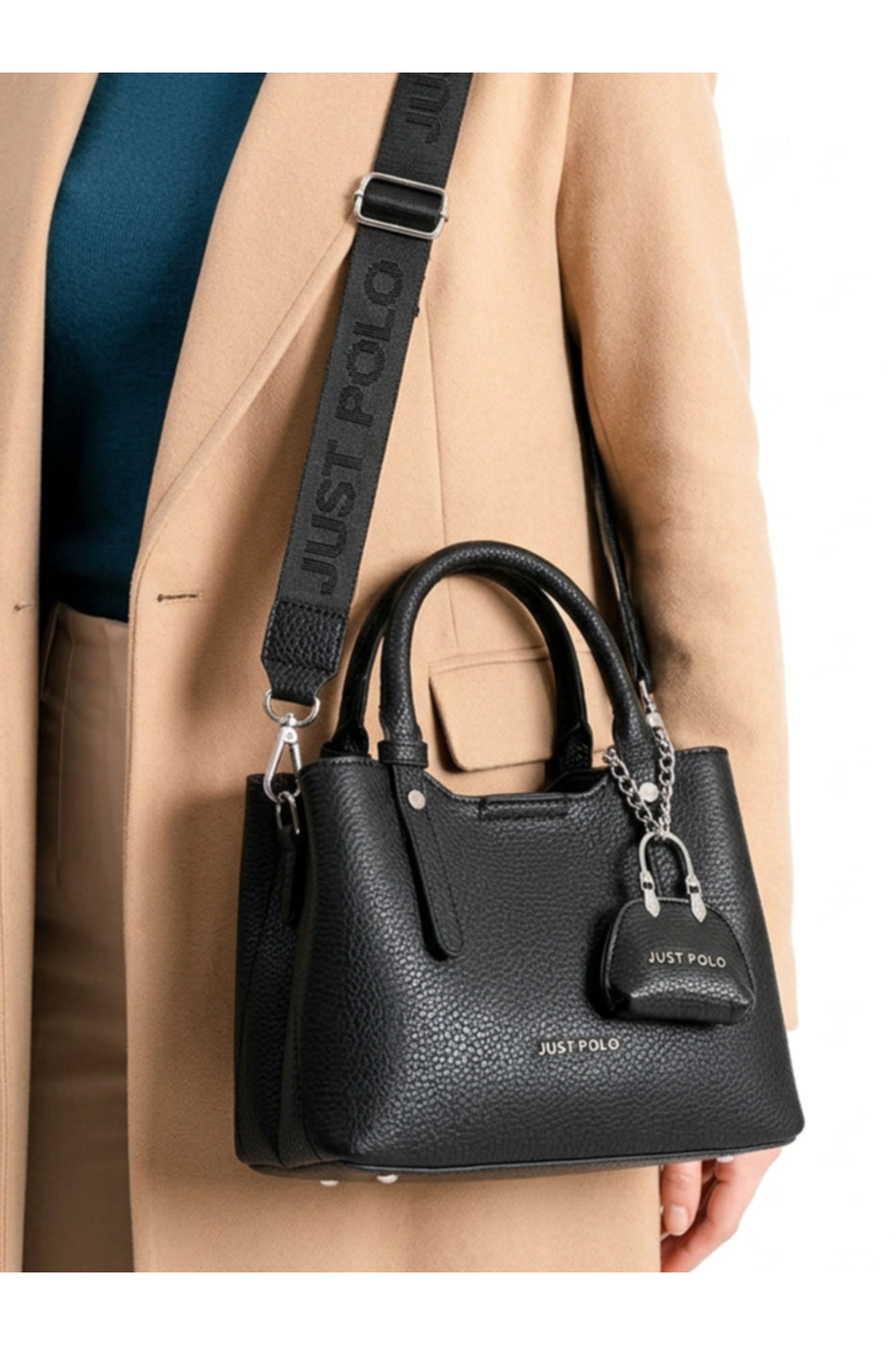 Just Polo Original Women's New Season 3-Compartment Luxury Soft Leather Adjustable Crossbody Stylish Shoulder Bag - MALLTURK