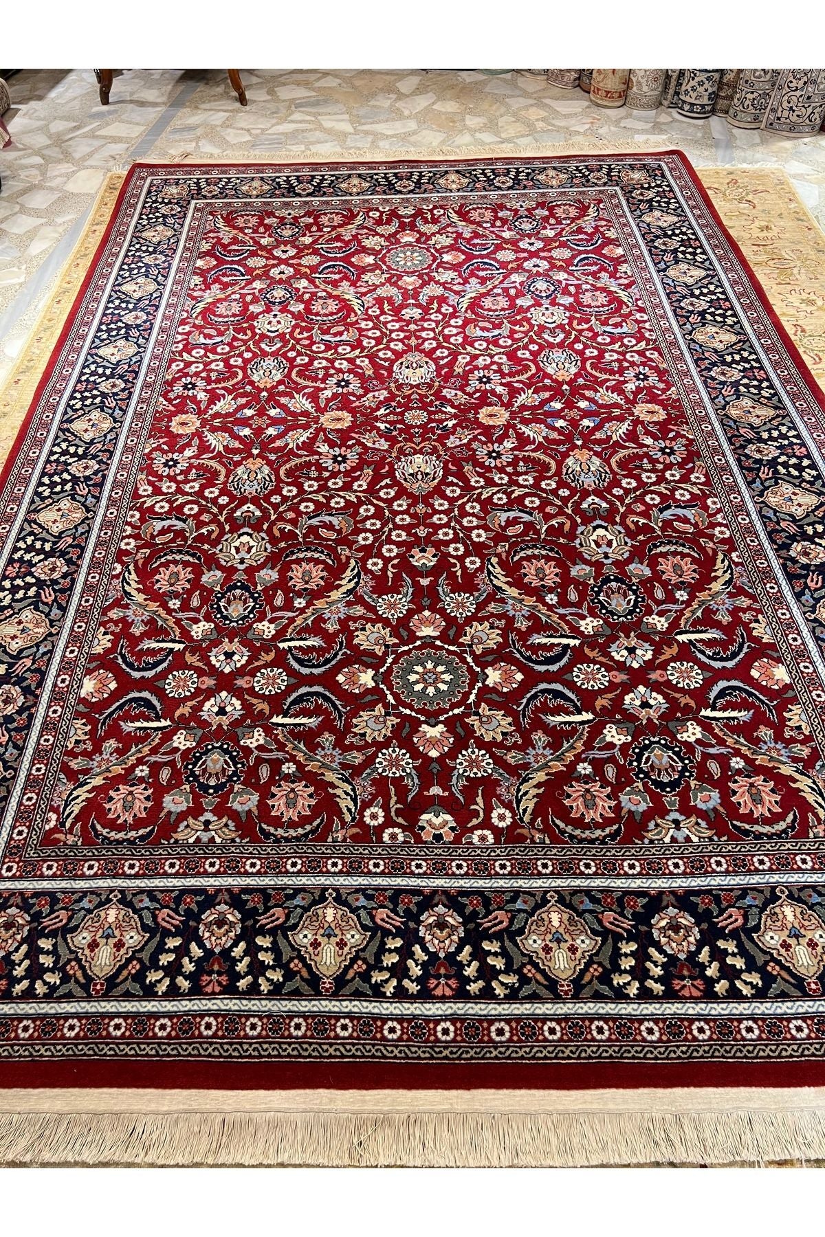 RD RAMAZAN DAG Hand Rug Art Hand-Woven Hereke Rug Signed Premium Quality Cotton Base Wool Weave Natural Dye Size 3x2 - MALLTURK